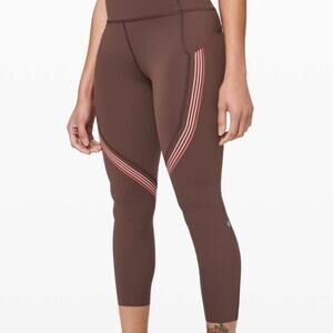 Lululemon Speed Limit Crop in Cherry Cola